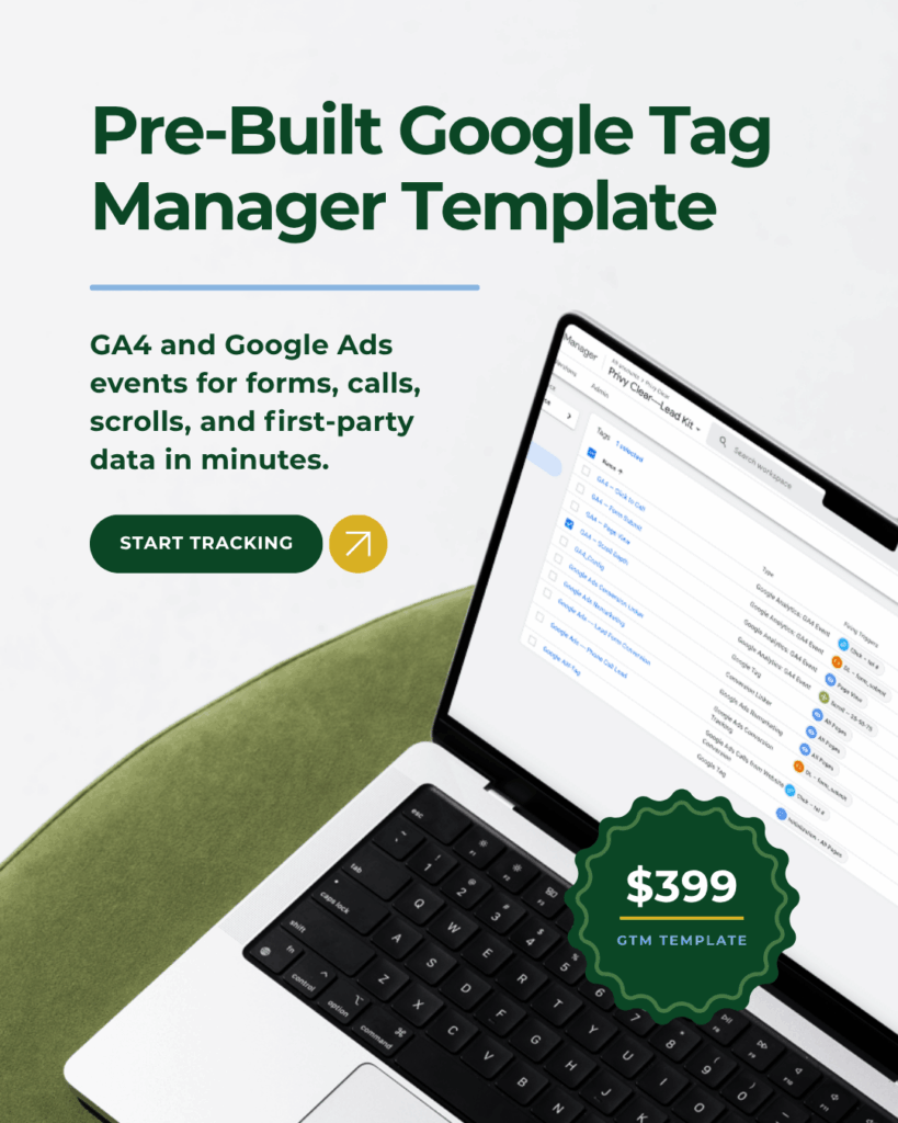google tag manager template