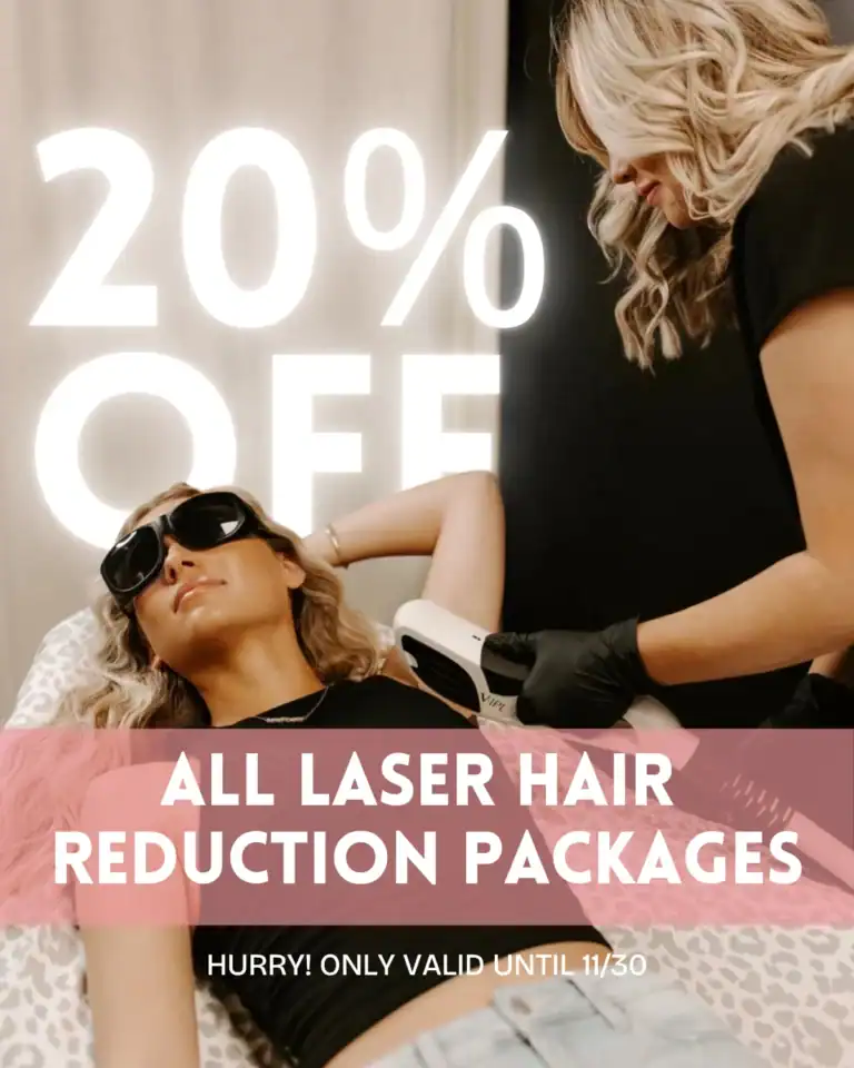 Med spa ad: 20% off all laser hair reduction packages