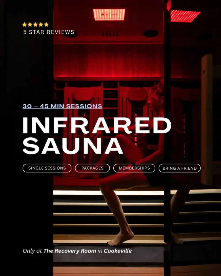 The Recovery Room Meta ad: Infrared sauna, 30 to 45 minute sessions